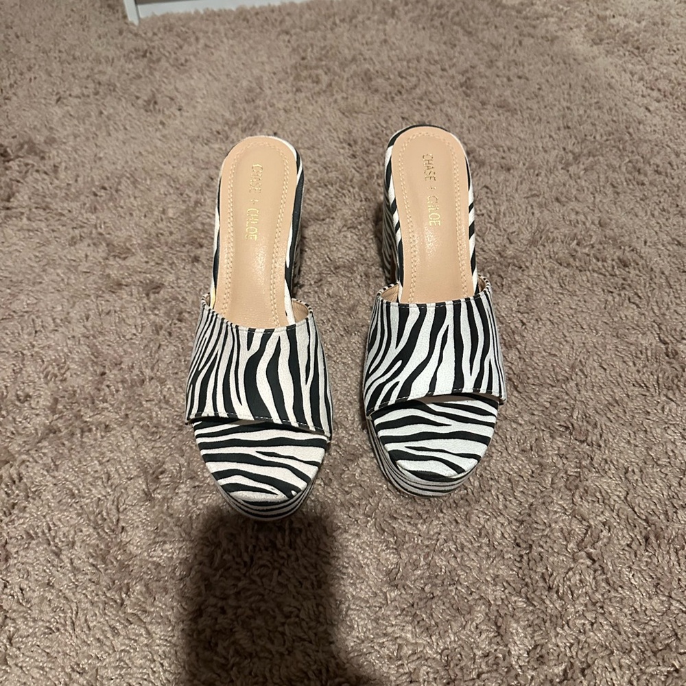 Zebra Print Women's Mules